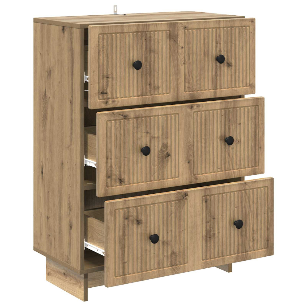 Produktbild för Lådans skåp Artisan-ek 66 x 34,5 x 90 cm Konstruerat trä