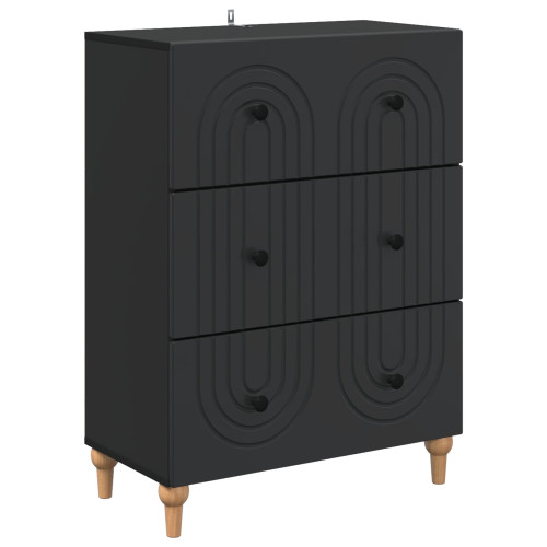 vidaXL Lådans skåp Svart 66 x 34,5 x 90 cm Konstruerat trä