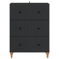 Produktbild för Lådans skåp Svart 66 x 34,5 x 90 cm Konstruerat trä