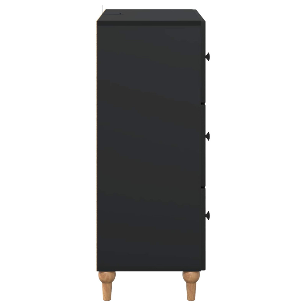 Produktbild för Lådans skåp Svart 66 x 34,5 x 90 cm Konstruerat trä