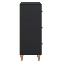 Produktbild för Lådans skåp Svart 66 x 34,5 x 90 cm Konstruerat trä