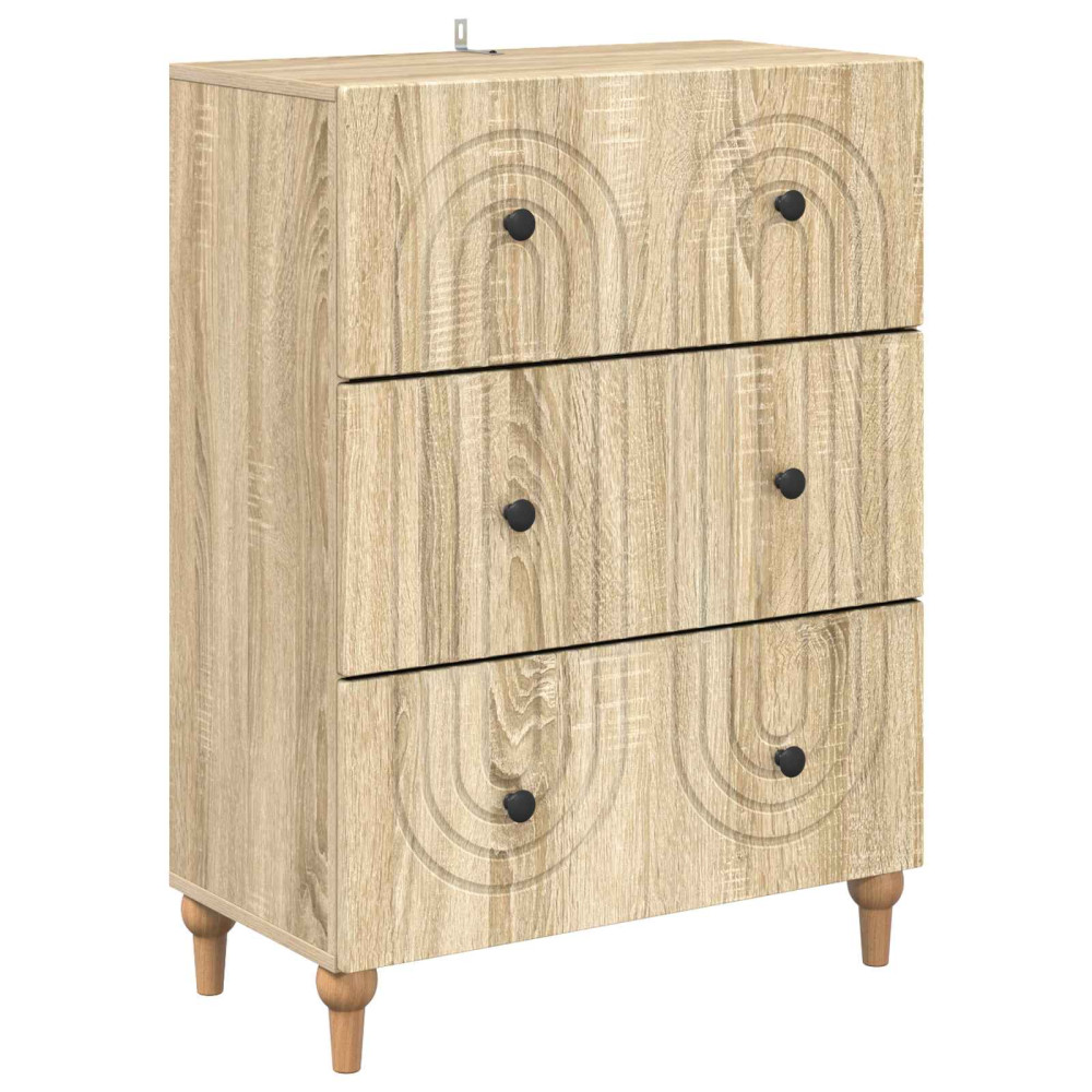 Produktbild för Lådans skåp Sonoma-ek 66 x 34,5 x 90 cm Konstruerat trä