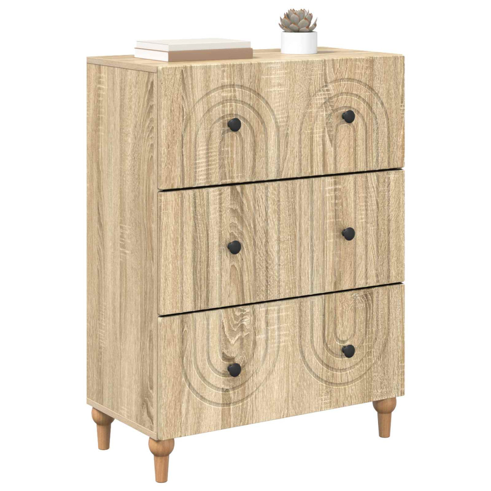 Produktbild för Lådans skåp Sonoma-ek 66 x 34,5 x 90 cm Konstruerat trä