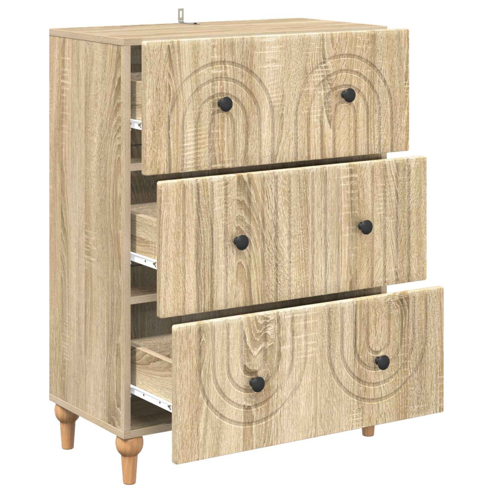 Produktbild för Lådans skåp Sonoma-ek 66 x 34,5 x 90 cm Konstruerat trä