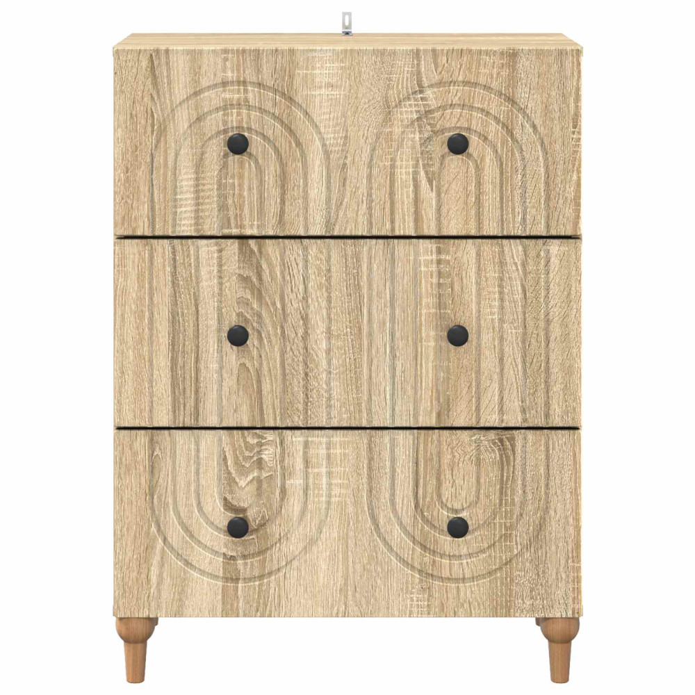 Produktbild för Lådans skåp Sonoma-ek 66 x 34,5 x 90 cm Konstruerat trä