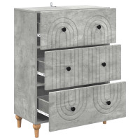 Produktbild för Lådans skåp Betonggrå 66 x 34,5 x 90 cm Konstruerat trä