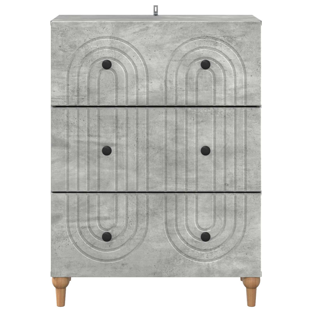 Produktbild för Lådans skåp Betonggrå 66 x 34,5 x 90 cm Konstruerat trä