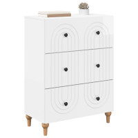 Produktbild för Lådans skåp Vit högglans 66 x 34,5 x 90 cm Konstruerat trä