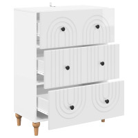 Produktbild för Lådans skåp Vit högglans 66 x 34,5 x 90 cm Konstruerat trä