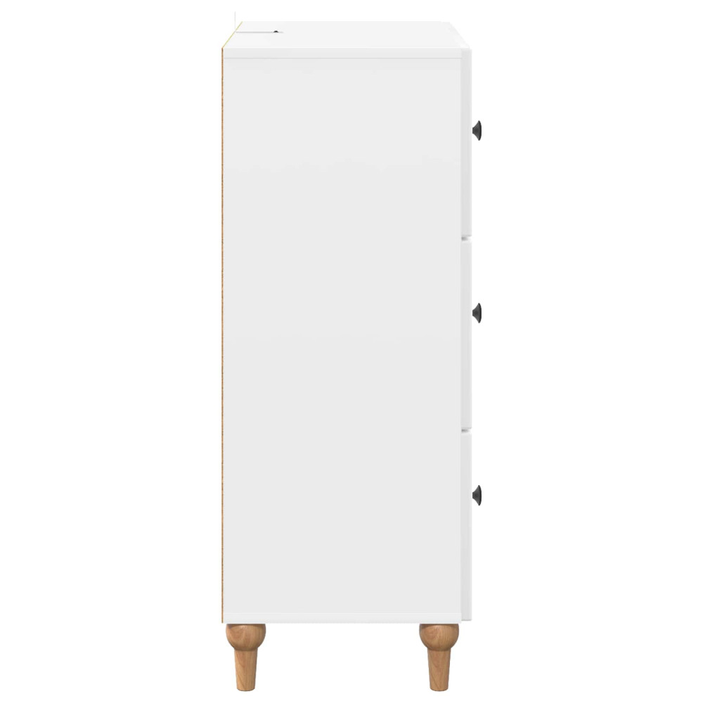 Produktbild för Lådans skåp Vit högglans 66 x 34,5 x 90 cm Konstruerat trä