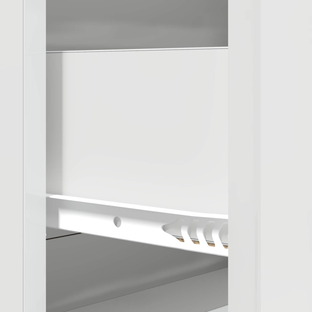 Produktbild för Lådans skåp Vit högglans 66 x 34,5 x 90 cm Konstruerat trä