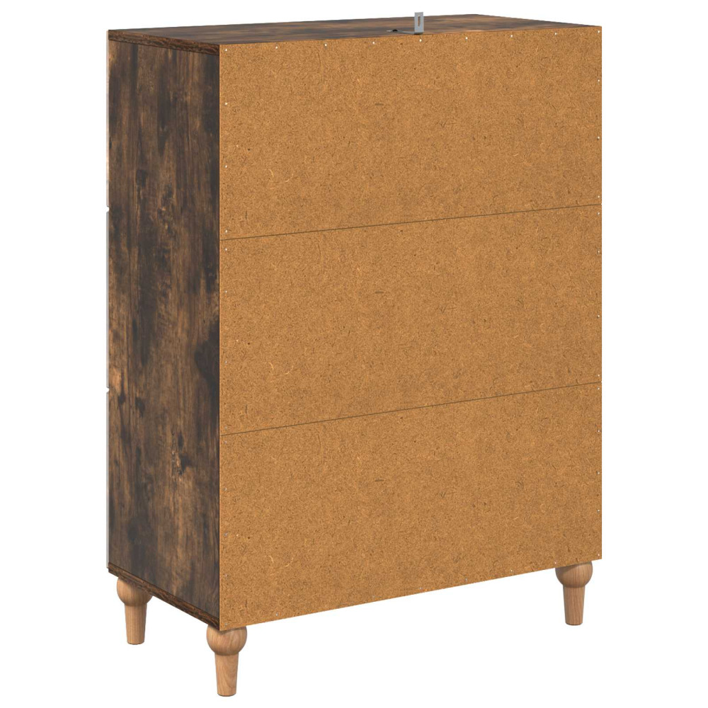 Produktbild för Lådans skåp Rökt ek 66 x 34,5 x 90 cm Konstruerat trä