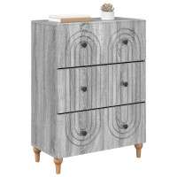 Produktbild för Lådans skåp Grå sonoma-ek 66 x 34,5 x 90 cm Konstruerat trä
