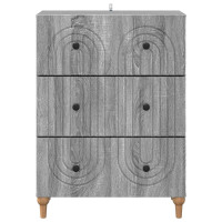 Produktbild för Lådans skåp Grå sonoma-ek 66 x 34,5 x 90 cm Konstruerat trä