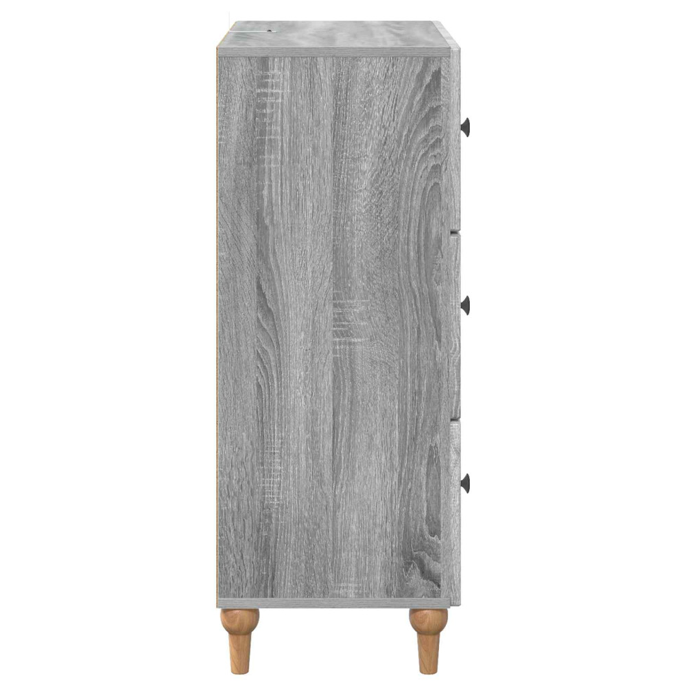 Produktbild för Lådans skåp Grå sonoma-ek 66 x 34,5 x 90 cm Konstruerat trä