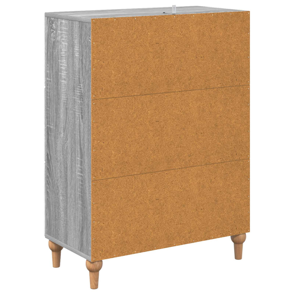 Produktbild för Lådans skåp Grå sonoma-ek 66 x 34,5 x 90 cm Konstruerat trä