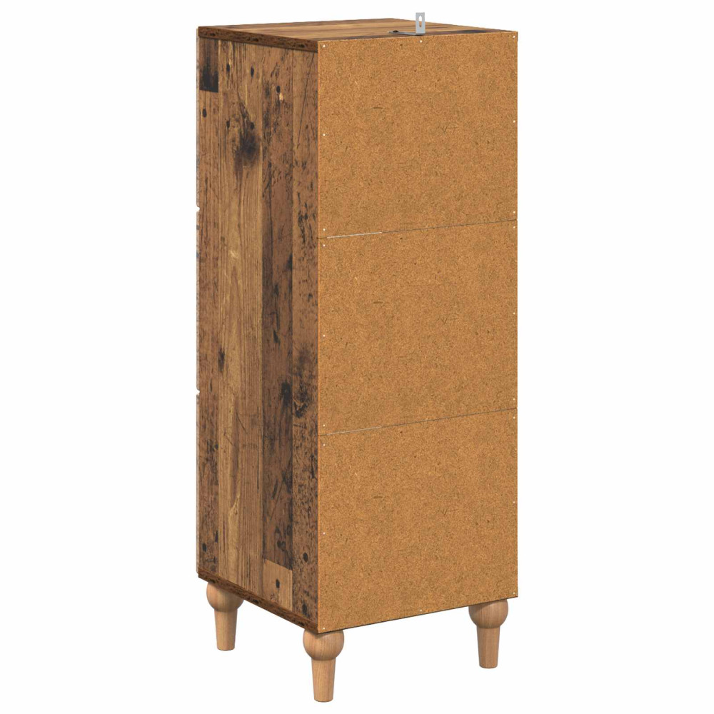 Produktbild för Lådans skåp Gammalt trä 33 x 34,5 x 90 cm Konstruerat trä