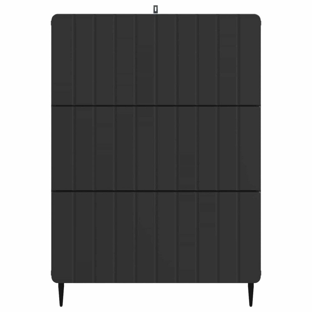 Produktbild för Lådans skåp Svart 66 x 34,5 x 92 cm Konstruerat trä
