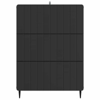 Produktbild för Lådans skåp Svart 66 x 34,5 x 92 cm Konstruerat trä