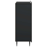 Produktbild för Lådans skåp Svart 66 x 34,5 x 92 cm Konstruerat trä