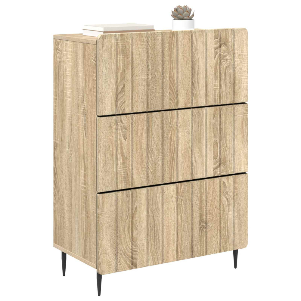 Produktbild för Lådans skåp Sonoma-ek 66 x 34,5 x 92 cm Konstruerat trä
