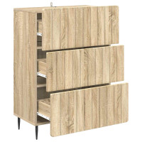 Produktbild för Lådans skåp Sonoma-ek 66 x 34,5 x 92 cm Konstruerat trä