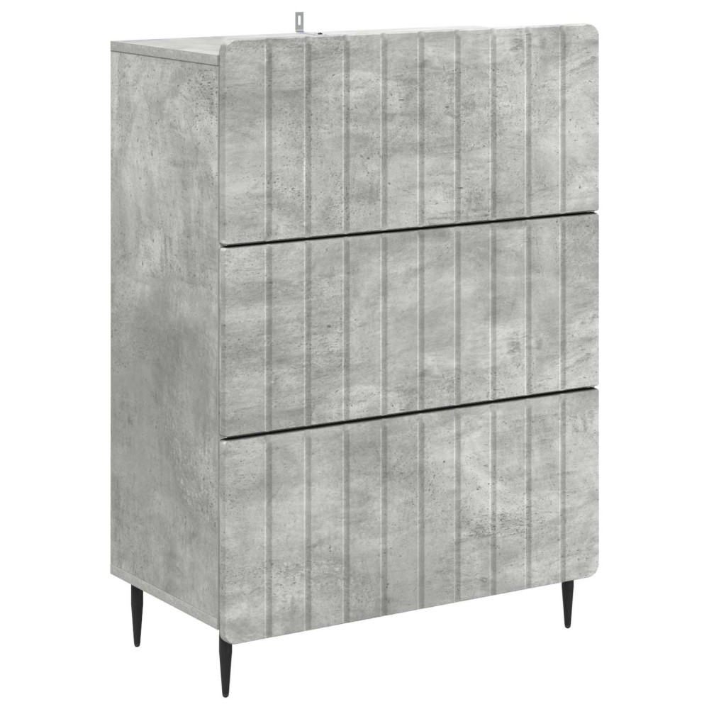 Produktbild för Lådans skåp Betonggrå 66 x 34,5 x 92 cm Konstruerat trä