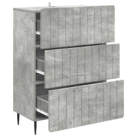Produktbild för Lådans skåp Betonggrå 66 x 34,5 x 92 cm Konstruerat trä