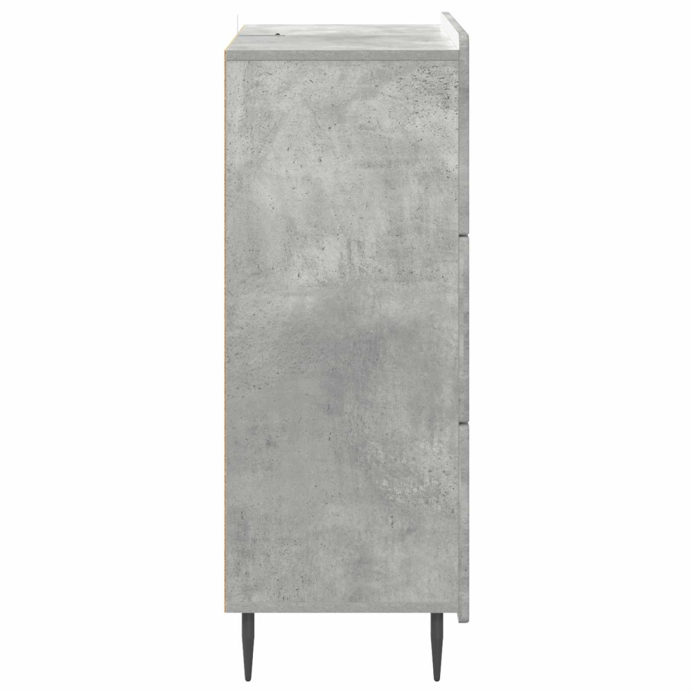 Produktbild för Lådans skåp Betonggrå 66 x 34,5 x 92 cm Konstruerat trä