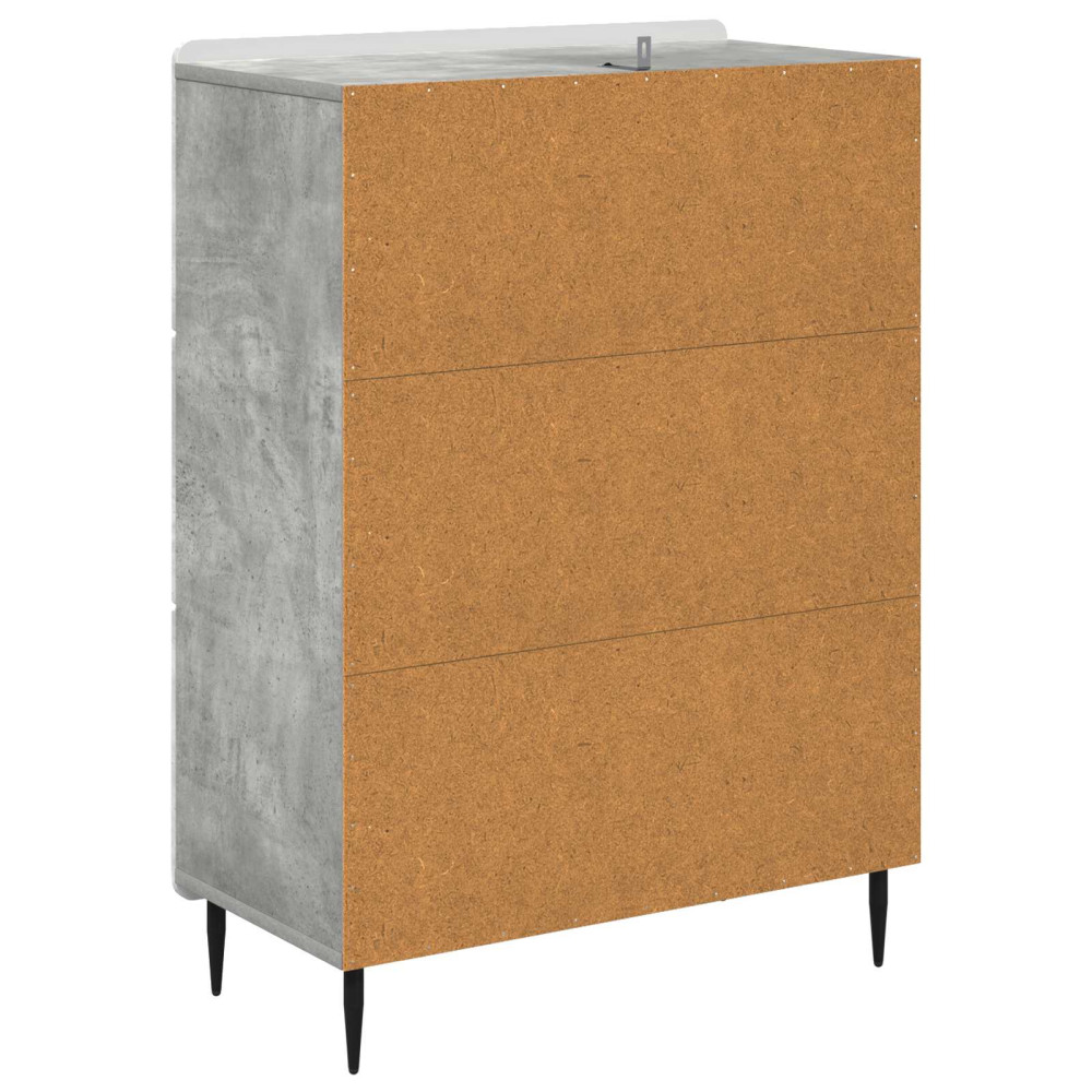Produktbild för Lådans skåp Betonggrå 66 x 34,5 x 92 cm Konstruerat trä