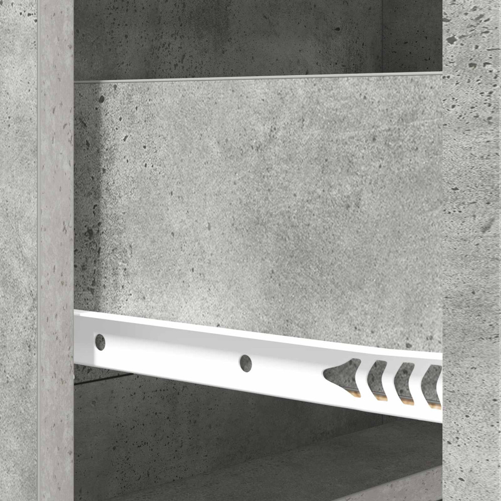 Produktbild för Lådans skåp Betonggrå 66 x 34,5 x 92 cm Konstruerat trä