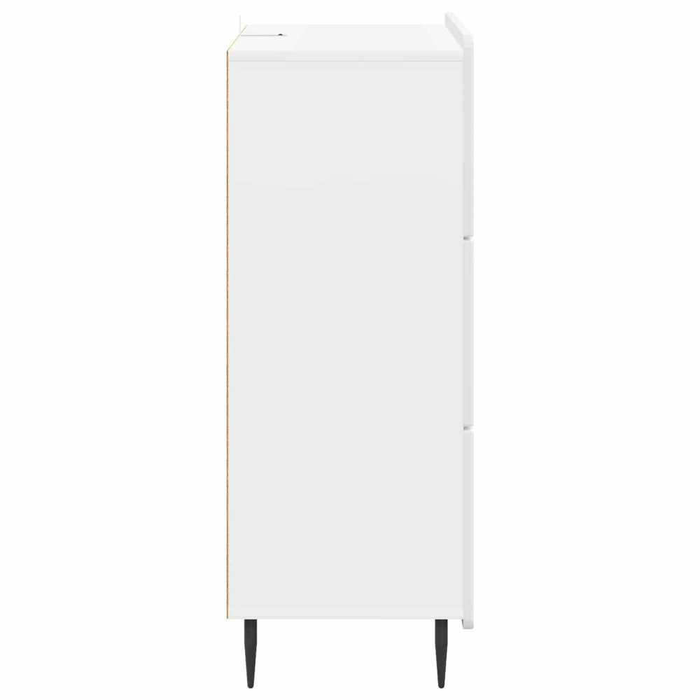 Produktbild för Lådans skåp Vit högglans 66 x 34,5 x 92 cm Konstruerat trä