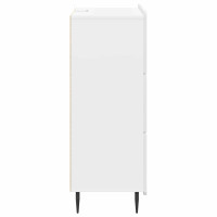 Produktbild för Lådans skåp Vit högglans 66 x 34,5 x 92 cm Konstruerat trä