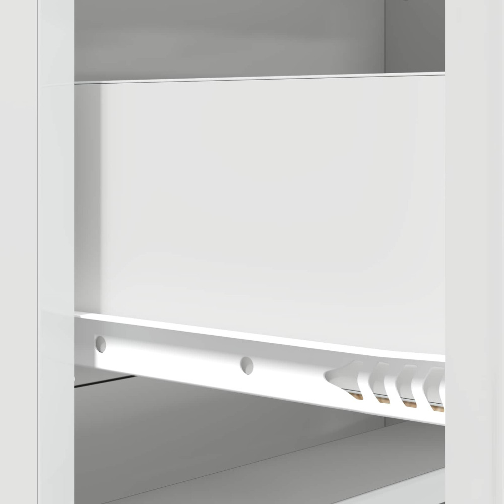 Produktbild för Lådans skåp Vit högglans 66 x 34,5 x 92 cm Konstruerat trä