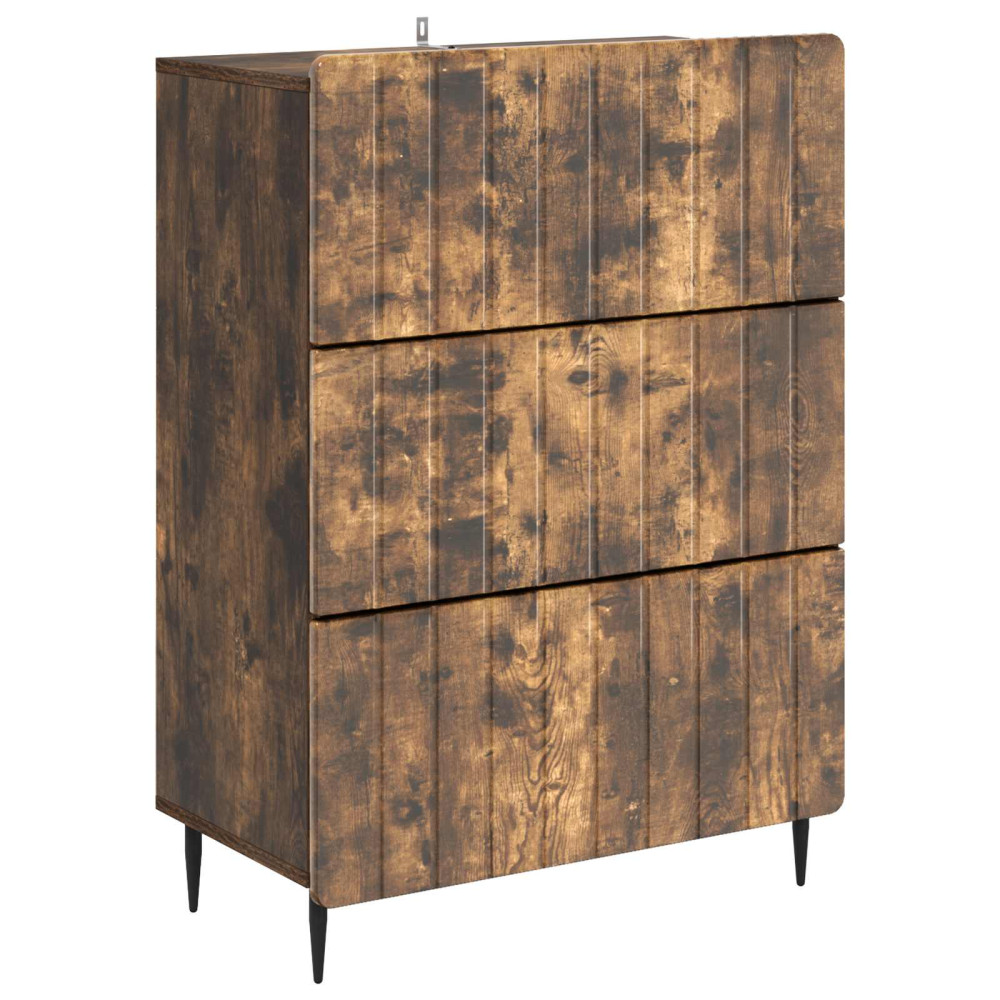 Produktbild för Lådans skåp Rökt ek 66 x 34,5 x 92 cm Konstruerat trä