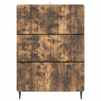 Produktbild för Lådans skåp Rökt ek 66 x 34,5 x 92 cm Konstruerat trä