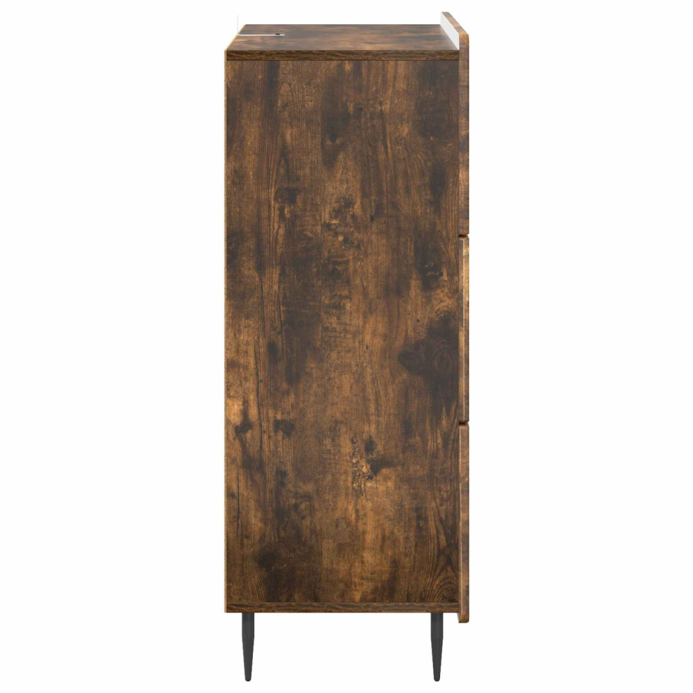 Produktbild för Lådans skåp Rökt ek 66 x 34,5 x 92 cm Konstruerat trä