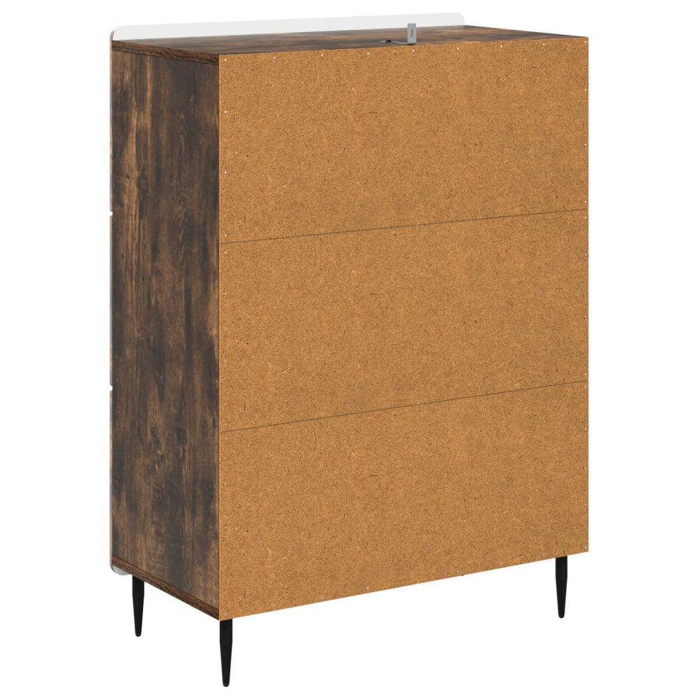 Produktbild för Lådans skåp Rökt ek 66 x 34,5 x 92 cm Konstruerat trä