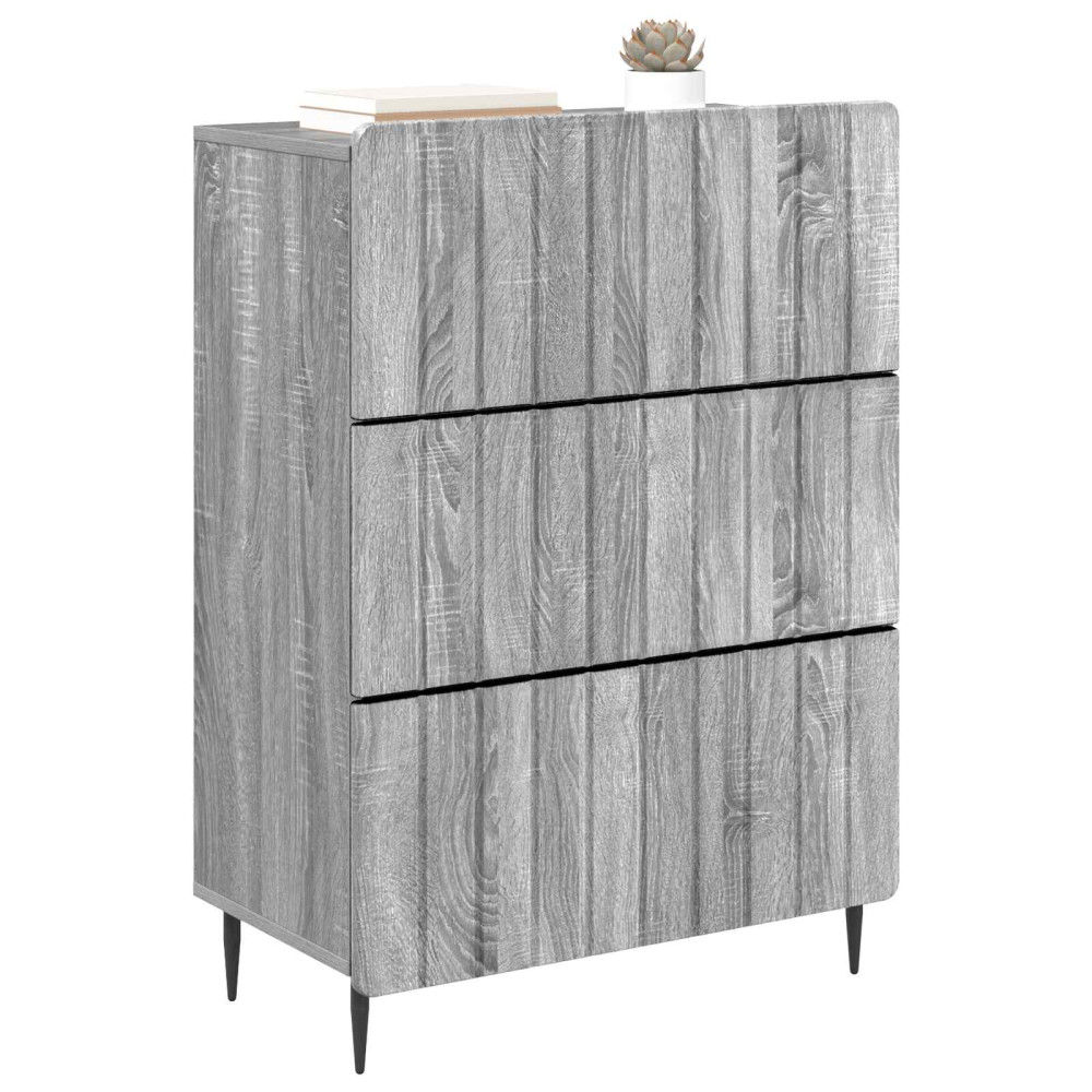 Produktbild för Lådans skåp Grå sonoma-ek 66 x 34,5 x 92 cm Konstruerat trä