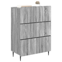 Produktbild för Lådans skåp Grå sonoma-ek 66 x 34,5 x 92 cm Konstruerat trä