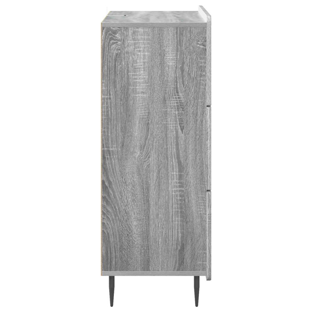 Produktbild för Lådans skåp Grå sonoma-ek 66 x 34,5 x 92 cm Konstruerat trä