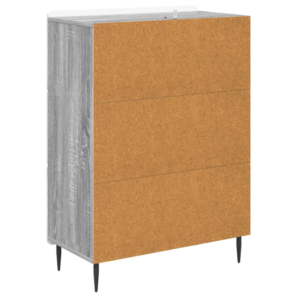 Produktbild för Lådans skåp Grå sonoma-ek 66 x 34,5 x 92 cm Konstruerat trä