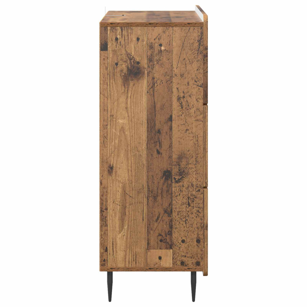 Produktbild för Lådans skåp Gammalt trä 66 x 34,5 x 92 cm Konstruerat trä