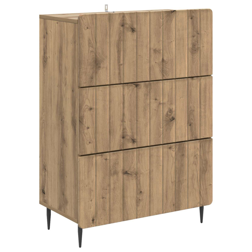 Produktbild för Lådans skåp Artisan-ek 66 x 34,5 x 92 cm Konstruerat trä