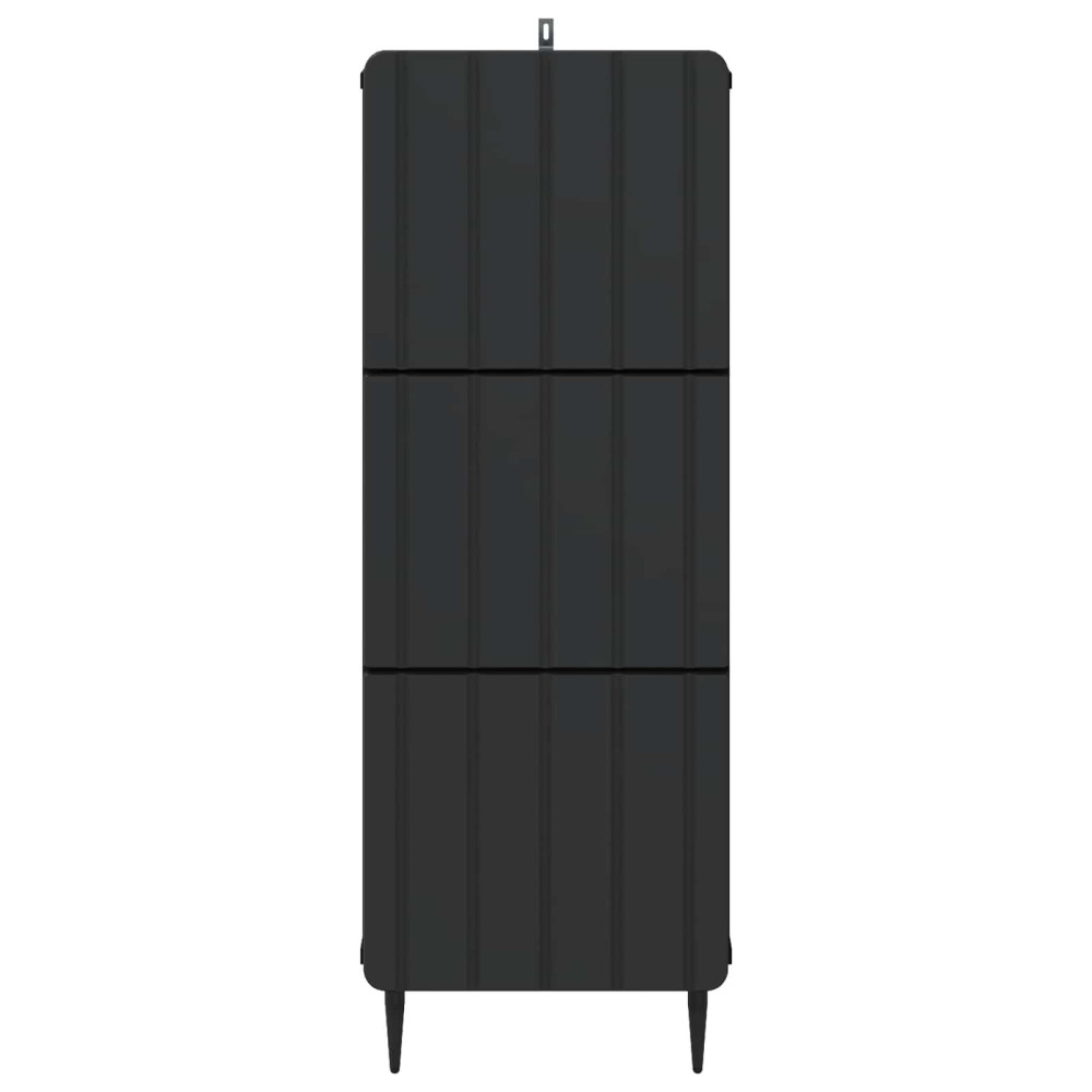 Produktbild för Lådans skåp Svart 33 x 34,5 x 92 cm Konstruerat trä