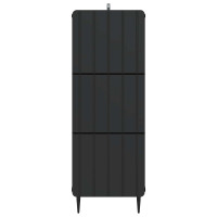 Produktbild för Lådans skåp Svart 33 x 34,5 x 92 cm Konstruerat trä