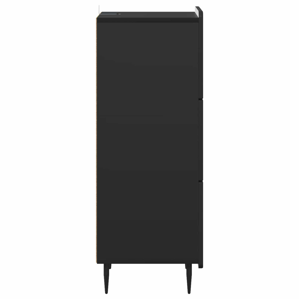 Produktbild för Lådans skåp Svart 33 x 34,5 x 92 cm Konstruerat trä
