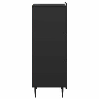 Produktbild för Lådans skåp Svart 33 x 34,5 x 92 cm Konstruerat trä