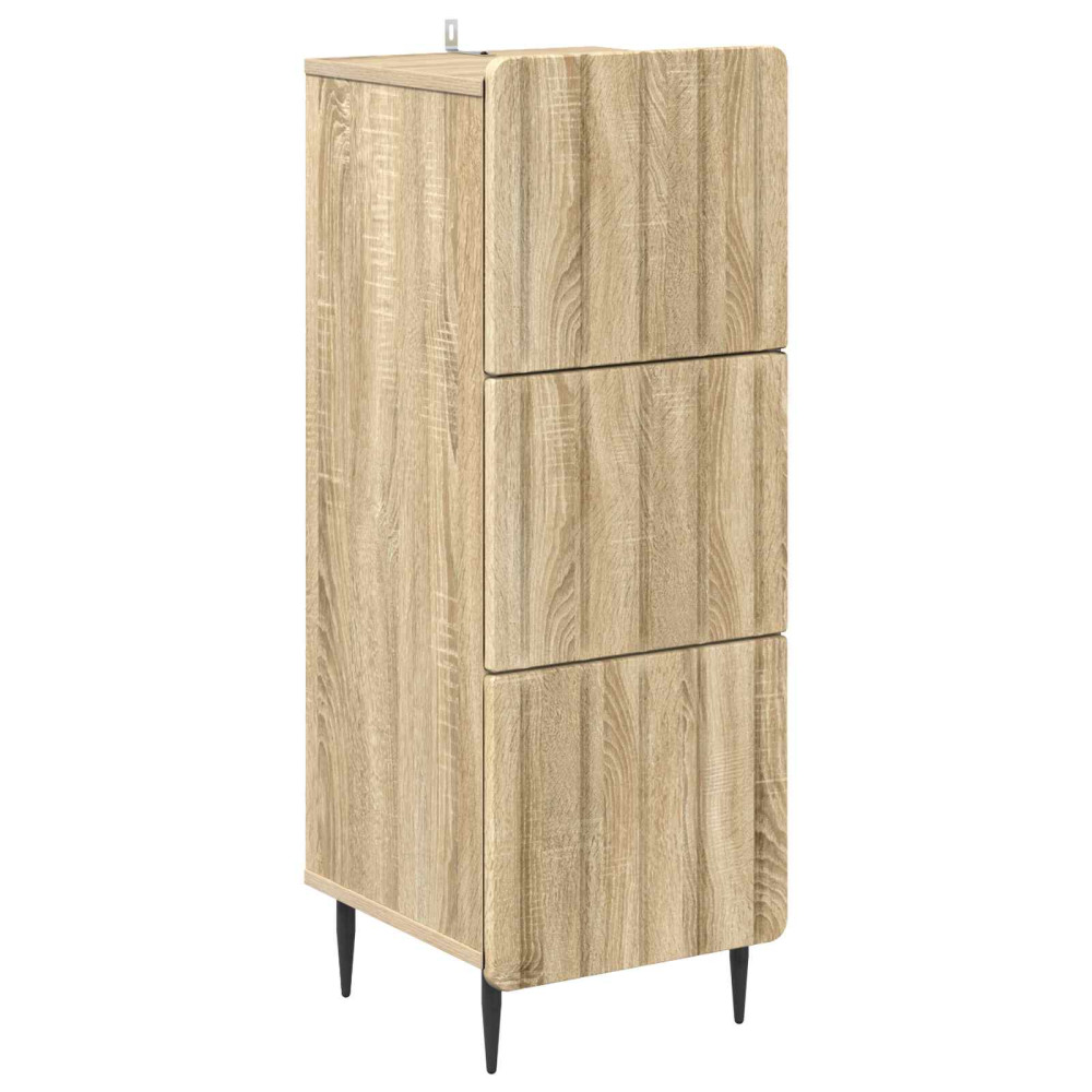 Produktbild för Lådans skåp Sonoma-ek 33 x 34,5 x 92 cm Konstruerat trä