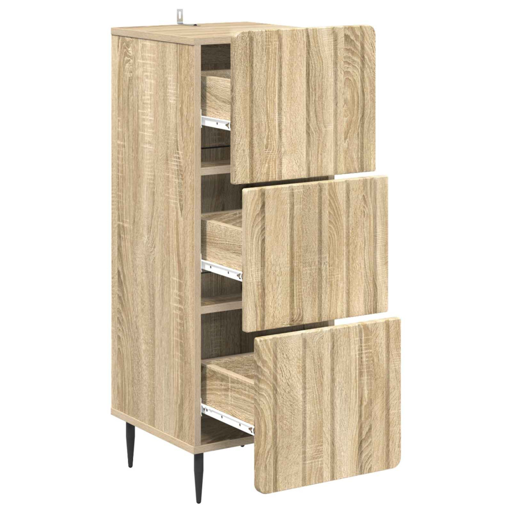 Produktbild för Lådans skåp Sonoma-ek 33 x 34,5 x 92 cm Konstruerat trä